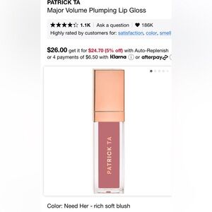 PATRICK TA lip plumping gloss